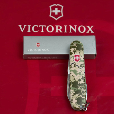 Нож Victorinox Spartan Army 91 мм Піксель + Лого (1.3603.3_W3941p) Винница - изображение 7