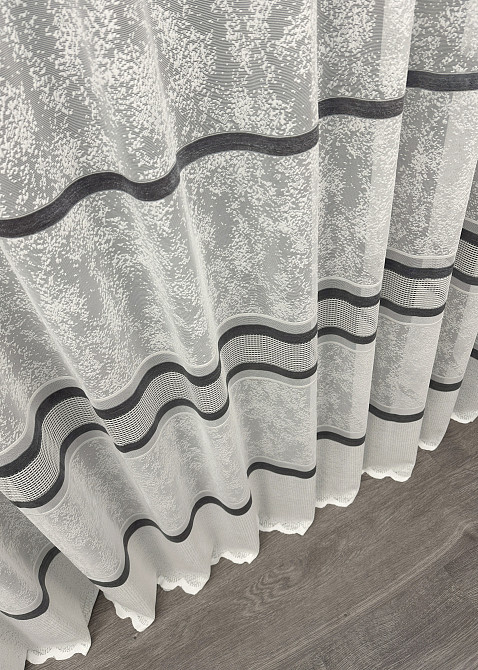 Тюль VR-Textil 1555т Cale Жакард мармур Молочний з сірим 300х270 см (42-0472) Київ - фото 8