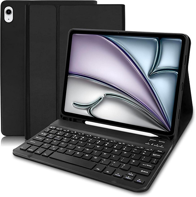 Чехол-клавиатура для iPad Air A2902/A2903/A2904 11 дюймов черный съемная Bluetooth клавиатура защитный кейс Киев - изображение 1