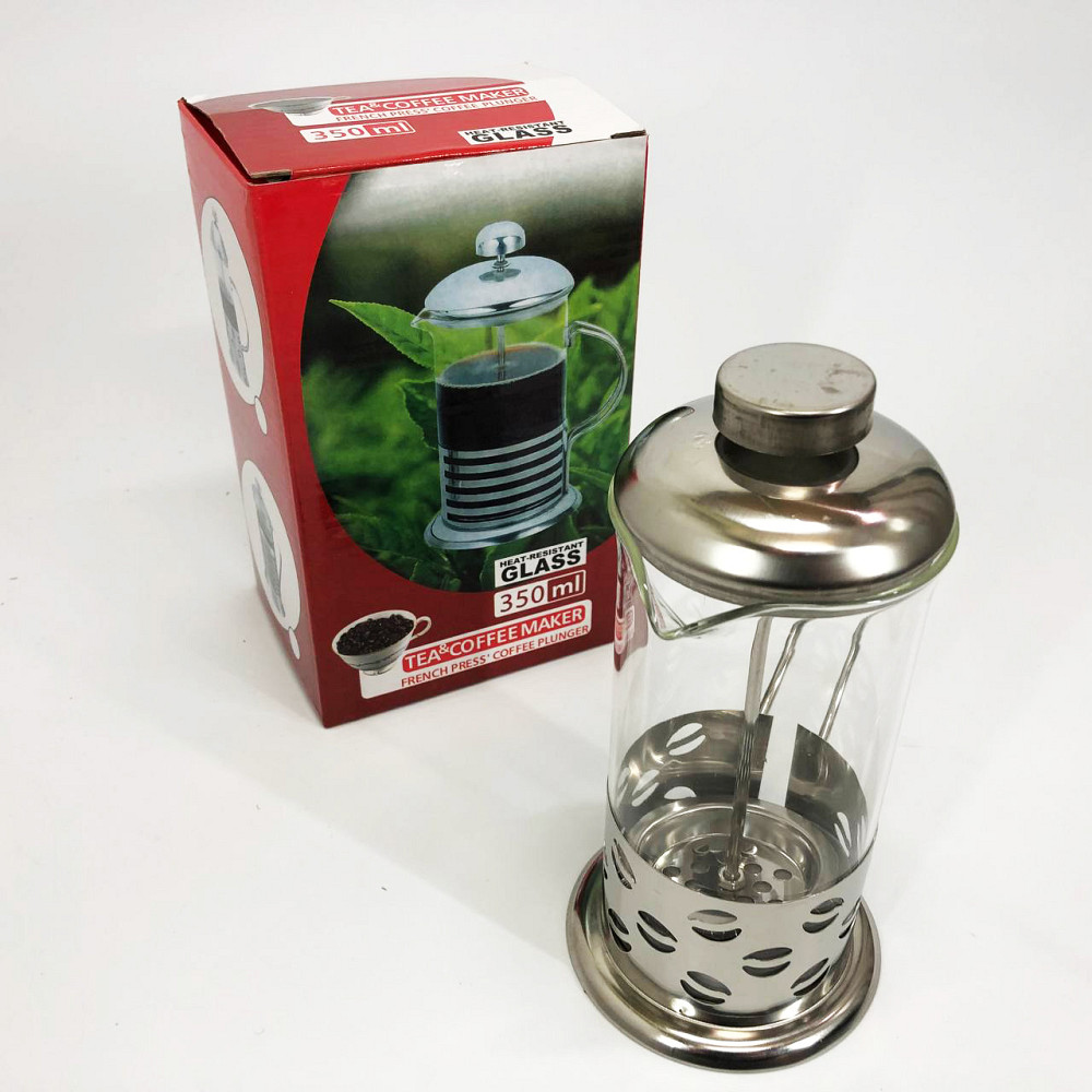 Заварной стеклянный чайник Unique UN-1151 0.35 л, Прес-заварник для чаю, Заварник стеклянный с прессом QD-80 Львов - изображение 7