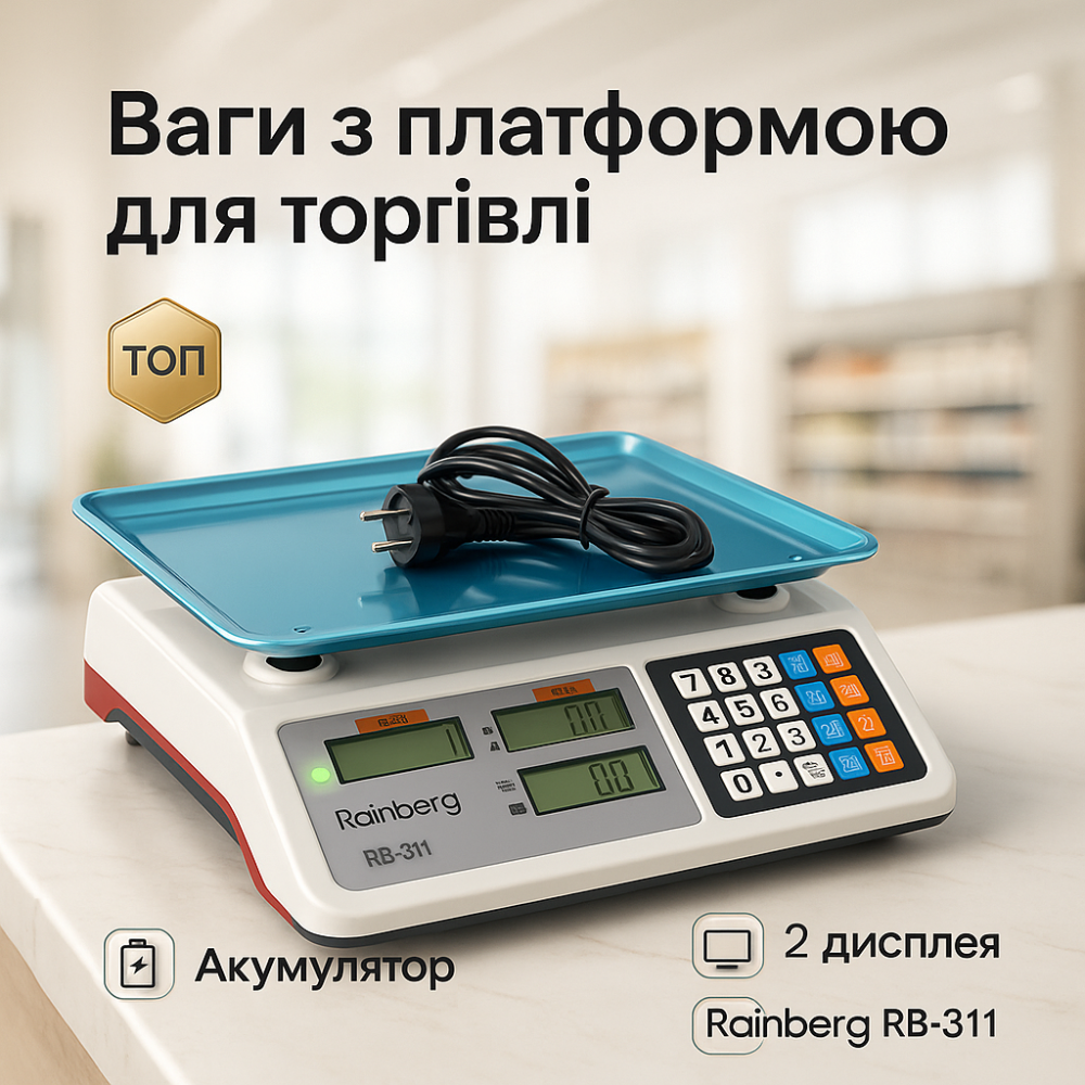 Весы для коммерческого использования, Весы для магазинов с платформой продуктов TB-24 Львов - изображение 10