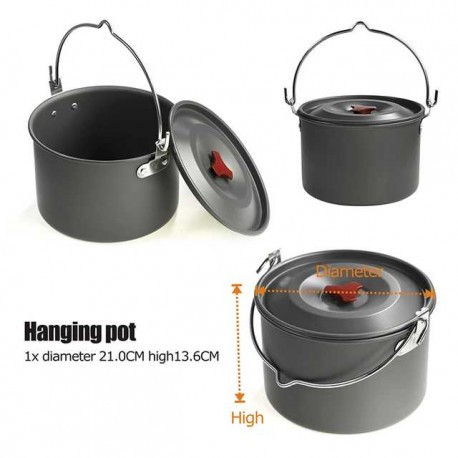 Посуда туристическая 5 в 1 Cooking Set DS-309. а232 Одесса - изображение 3