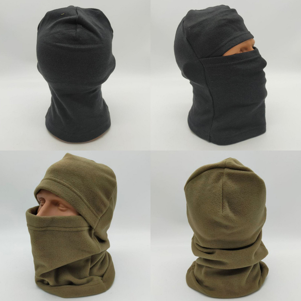 Утеплена флісова балаклава Зелений SBR Київ - фото 2