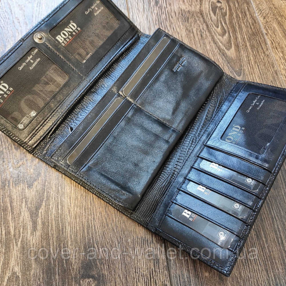 Жіночий шкіряний гаманець під крокодила на багато карток BOND NON Київ - фото 3