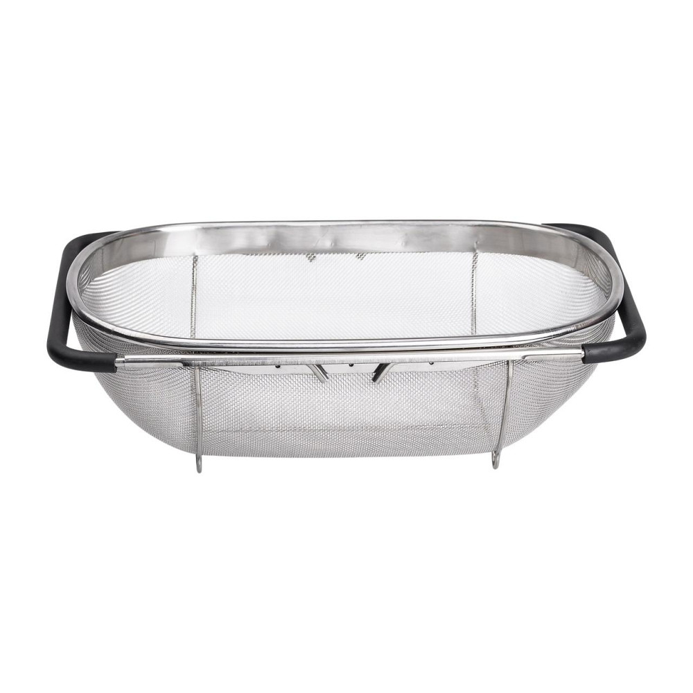 Zhongjing Друшляк сито на раковину для миття овочів та фруктів 36х25х10.5 см з нержавіючої стал Коломыя - изображение 5