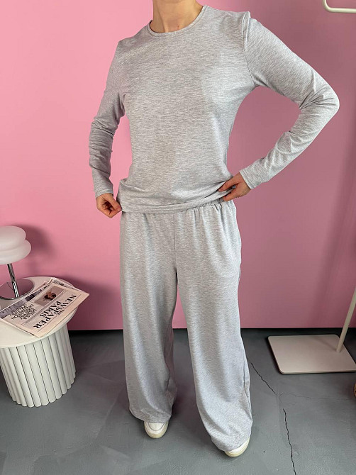 Женский базовый повседневный костюм из легкой вискозы Меланж Одесса - изображение 7