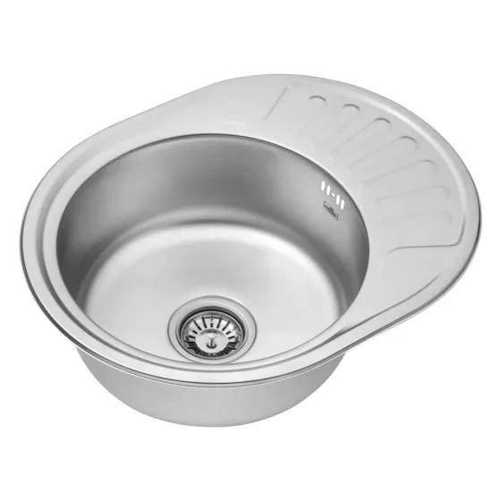 Кухонная мойка с нержавеющей стали Kroner KRP Satin - 57х45 (0.8 мм) Киев