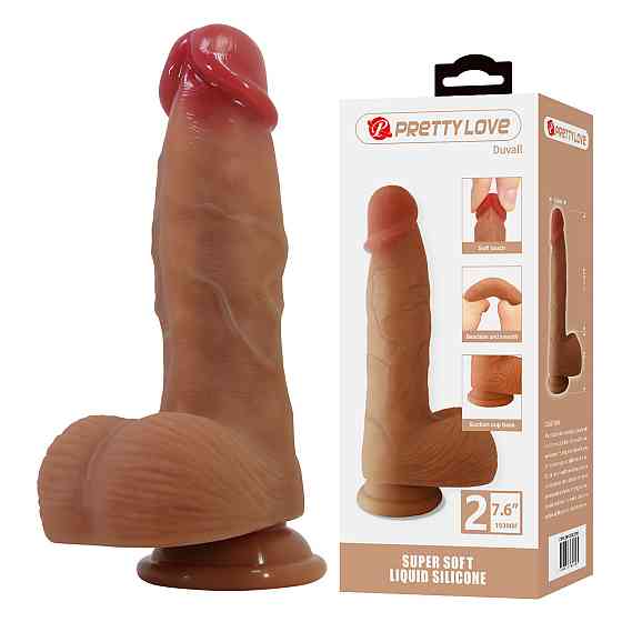 Фалоімітатор PRETTY LOVE Dwell 7.6 Super Soft Liquid Silicone Dildo Sex Aura Київ