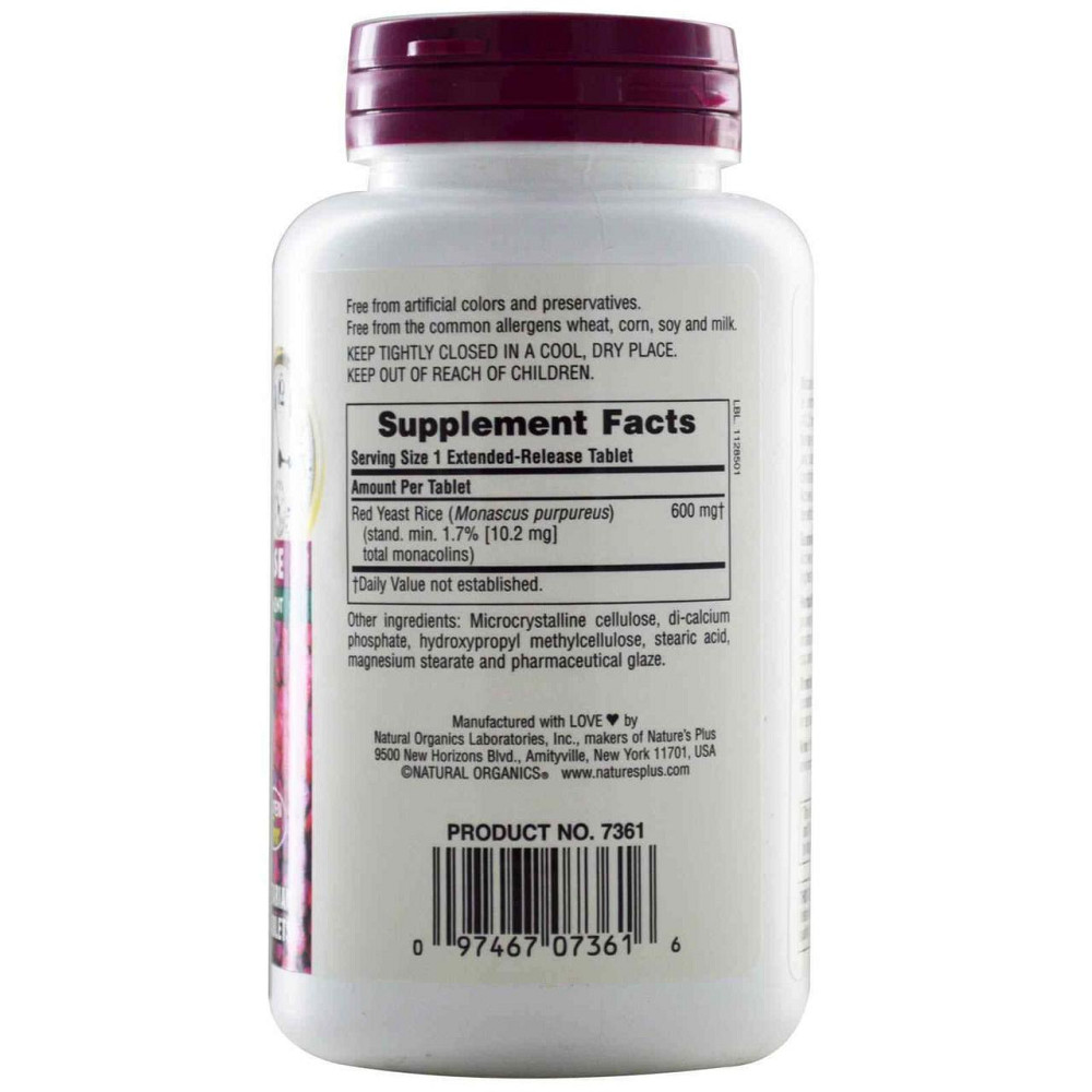 Червоний дріжджовий рис Nature's Plus Red Yeast Rice 600 мг 60 таблеток Київ - фото 2