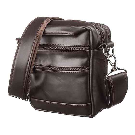 Сумка чоловіча SHVIGEL 11125 шкіряна Коричнева Київ