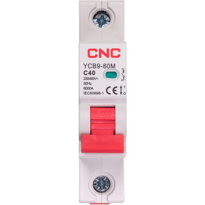 Автоматичний вимикач CNC YCB9-80M 1P C40 6ka (NV821464) Вінниця - фото 1