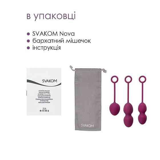 Набір вагінальних кульок зі зміщеним центром ваги Svakom Nova Violet Sex Aura Київ