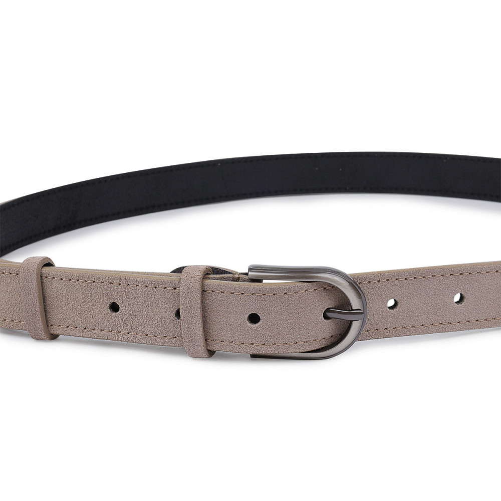 Замшевый ремень для женщин Vintage 20798 Серый Киев - изображение 3