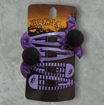 Заколки на Хелловін Кажани one size фіолетово-чорний Київ