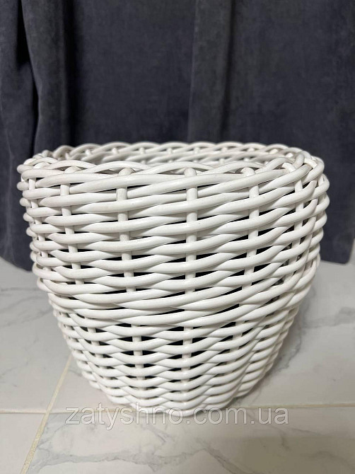 Білий ротанговий кошик Київ - фото 6