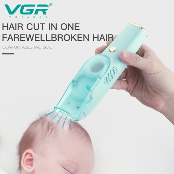 Детская Аккумуляторная Бесшумная машинка для стрижки детей VGR V-151 Baby 3 двухсторонние насадки Киев