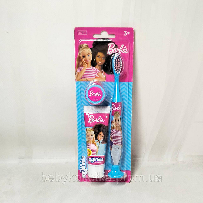Дитячий набір зубна щітка і зубна паста Barbie Львів - фото 1