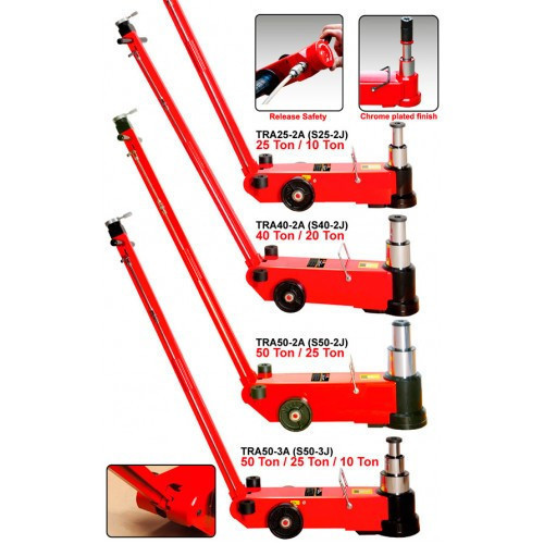 Домкрат грузовой 40т/20т пневмогидравлический 210-310/400 мм (с доп вставками 520) TORIN TRA40-2A Одесса - изображение 2