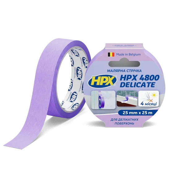 Малярська стрічка (скотч) HPX 4800 25 мм*25 м для делікатних поверхонь та чітких контурів (SR2525) Киев