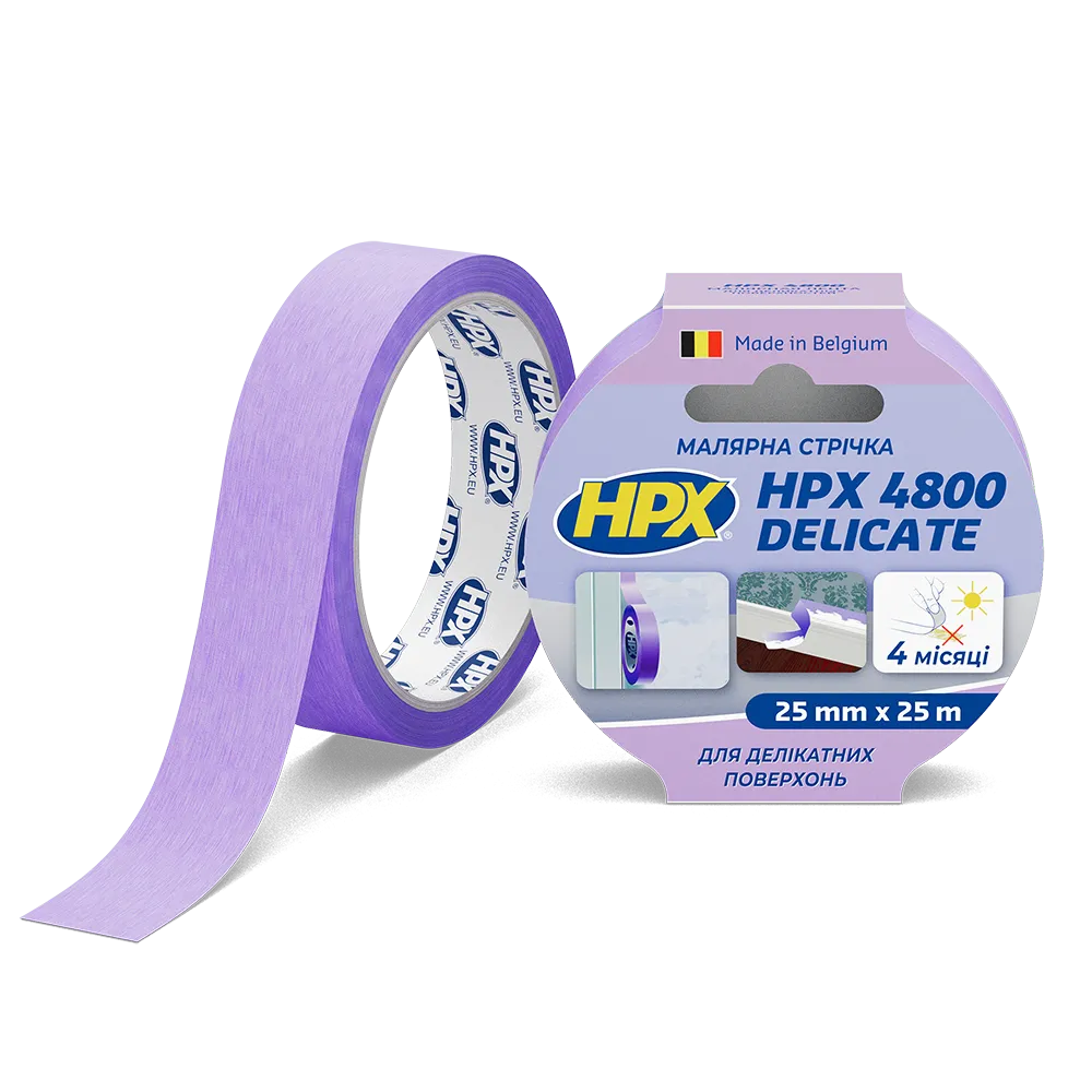 Малярська стрічка (скотч) HPX 4800 25 мм*25 м для делікатних поверхонь та чітких контурів (SR2525) Киев - изображение 1