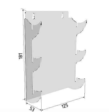 Подставка для ножей EKOSTAR 3 яруса настенная Киев