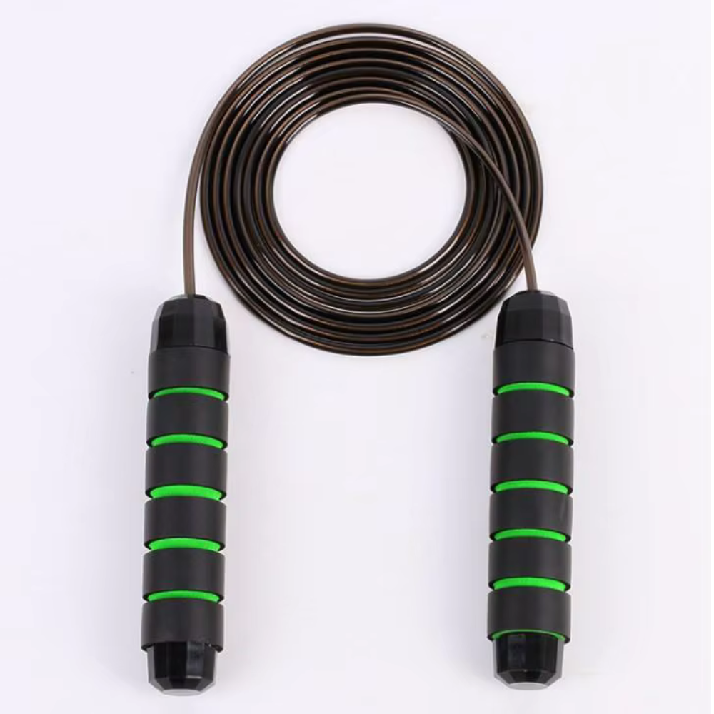 Скакалка, гімнастична, швидкісна для кросфіту з підшибниками, сталевий трос довжина 3 м, зелена Кам'янець-Подільський - фото 6