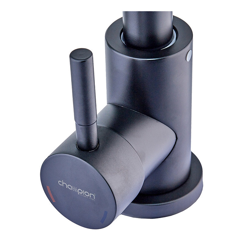 Кухонний змішувач з нержавіючої сталі SUS304, чорний Champion SUS-011 (CH0344) Харків - фото 2