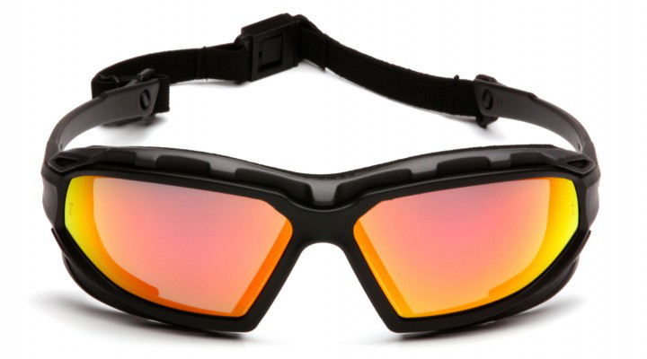Окуляри захисні з ущільнювачем Pyramex Highlander-PLUS (sky red mirror) Anti-Fog, дзеркальні червоні Запоріжжя - фото 2