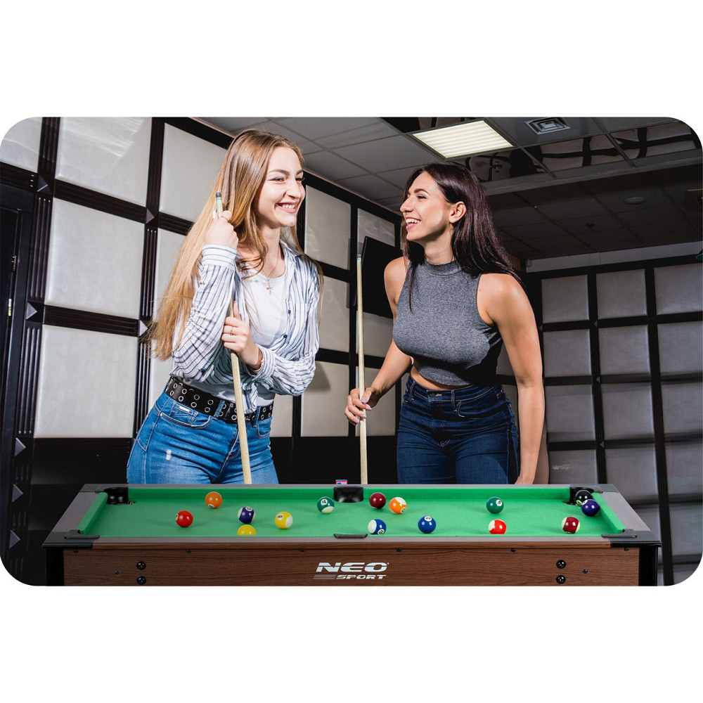 Більярдний стіл з аксесуарами Neo-Sport NS-807, 122 x 61 x 76 см - темно-коричневий Київ - фото 8