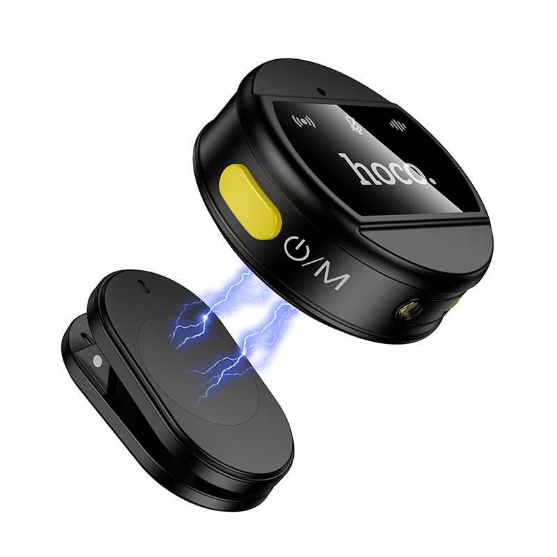 Бездротова мікрофонна система HOCO L22 Bright dual-mic (iP/Type-C) Black Киев - изображение 5