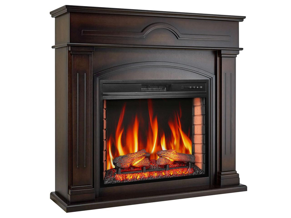 Каминокомплект ArtiFlame December AF28S махагон коричневый антик с обогревом и звуком горения огня Львов - изображение 1