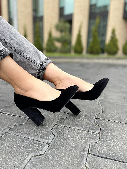 Туфлі жіночі SEASTAR чорні оксамит каблук 9см 36р.-23см 37р.-23,5см 38р.-24,5см ( 1920) Коломыя - изображение 5