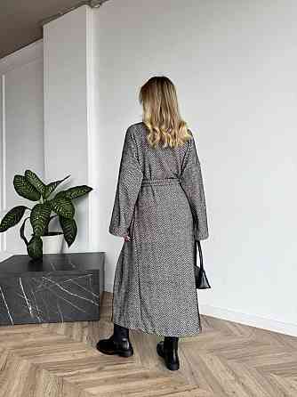 Жіночий довгий кардиган із поясом і кишенями. Сірий, 46/48 Одеса