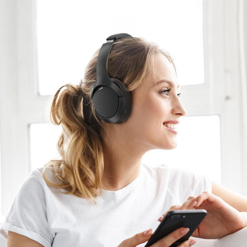 Бездротові накладні навушники ACEFAST H6 active noise reduction wireless headset Black Київ - фото 7