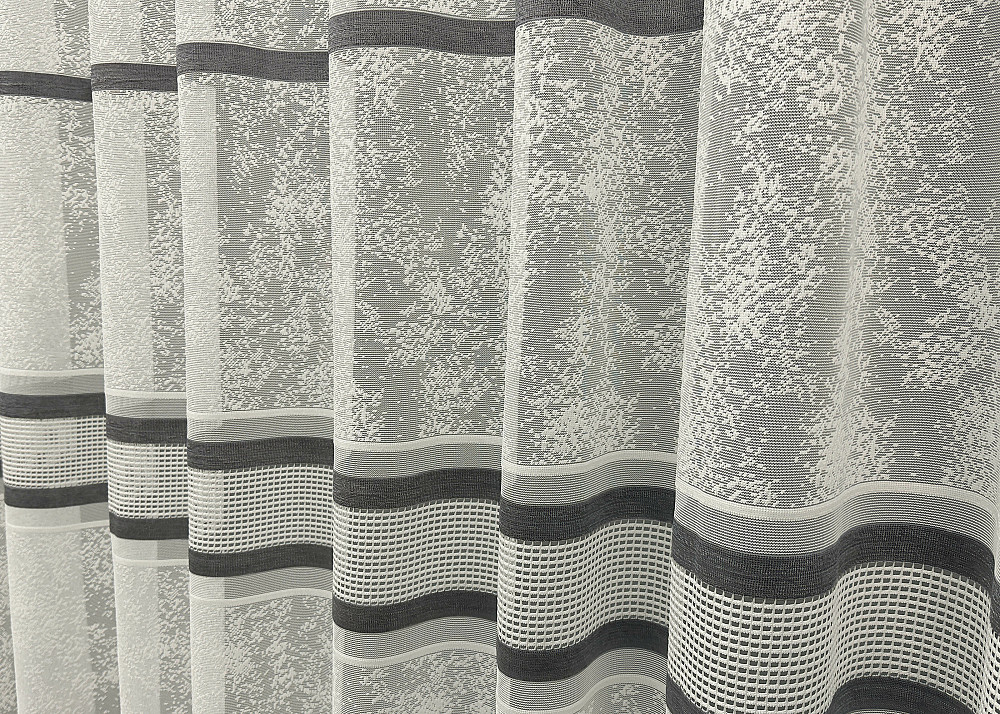 Тюль VR-Textil 1555т Cale Жакард мармур Молочний з сірим 250х270 см (42-1166) Київ - фото 5