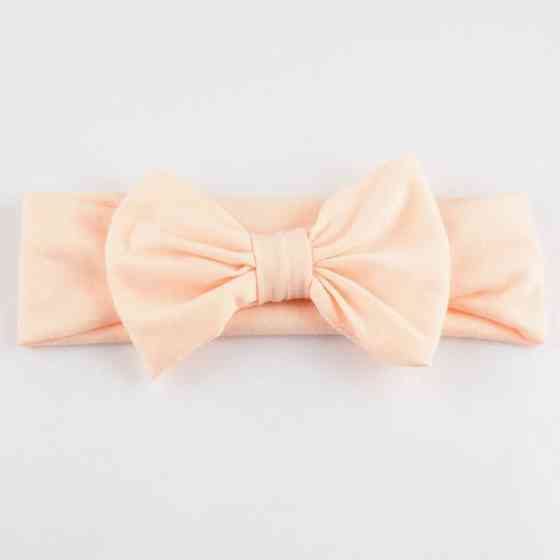 Пов'язка на голову дитяча широка one size персиковий Київ