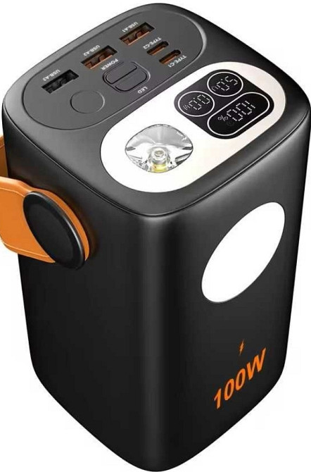 Повербанк для ноутбуків, зарядна станція 60000 mAh 100W PD+QC Black. Київ - фото 8