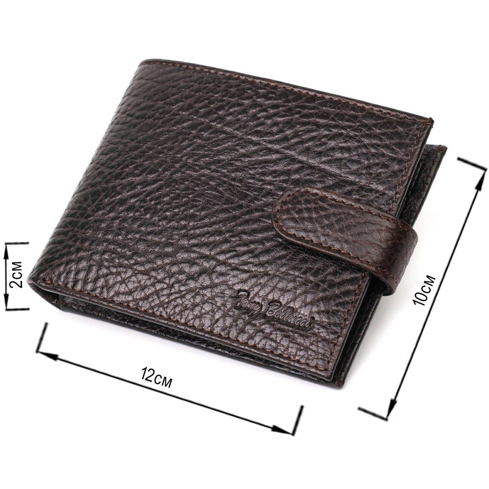 Зручний чоловічий гаманець горизонтального формату з натуральної шкіри Tony Bellucci 22016 Коричневий Київ - фото 3