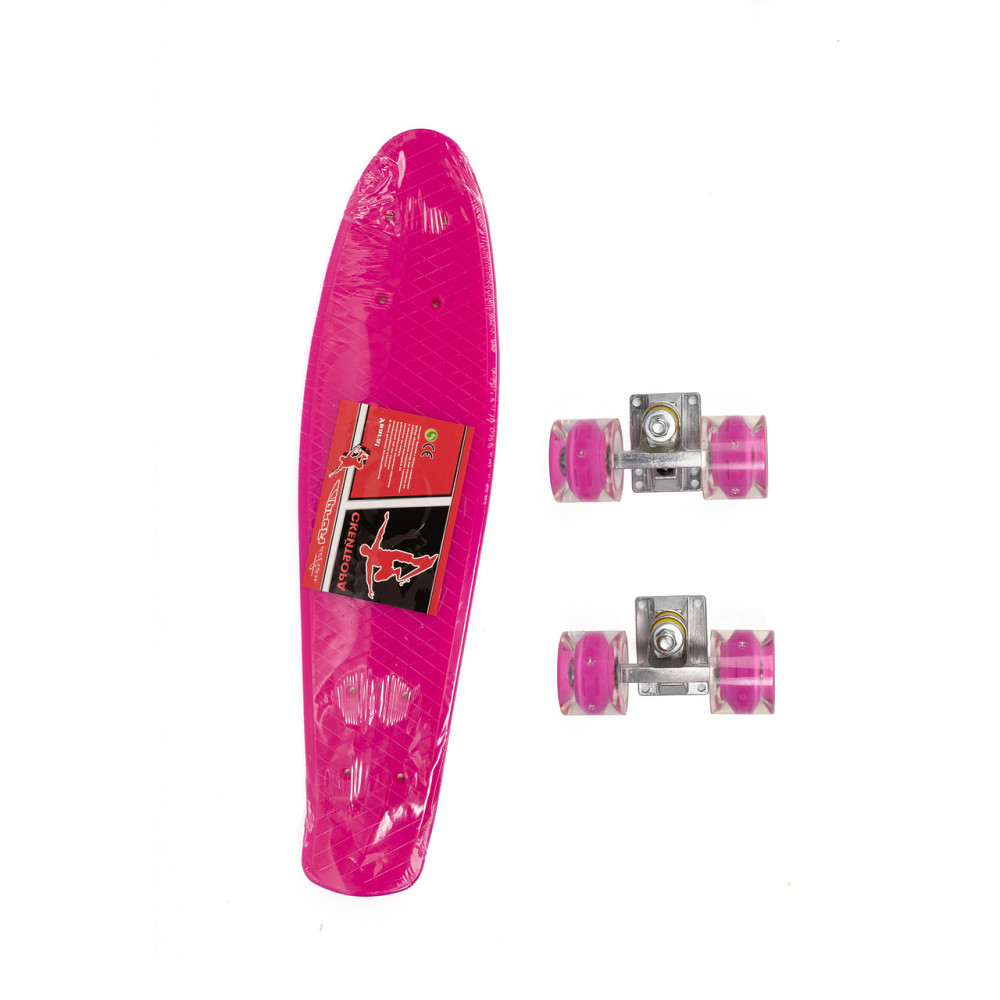 Скейт детский пенни борд 56х14 см, скейтборд Profi MS0848-5, колеса ПУ светящиеся, ABCE-7, алюминиевая Каменец-Подольский - изображение 4