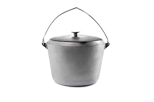 Алюмінієвий казанок з кришкою та ручкою 300мм 12л СИЛА Харків - фото 1