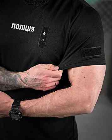 Футболка полиция black ВТ6013 Киев