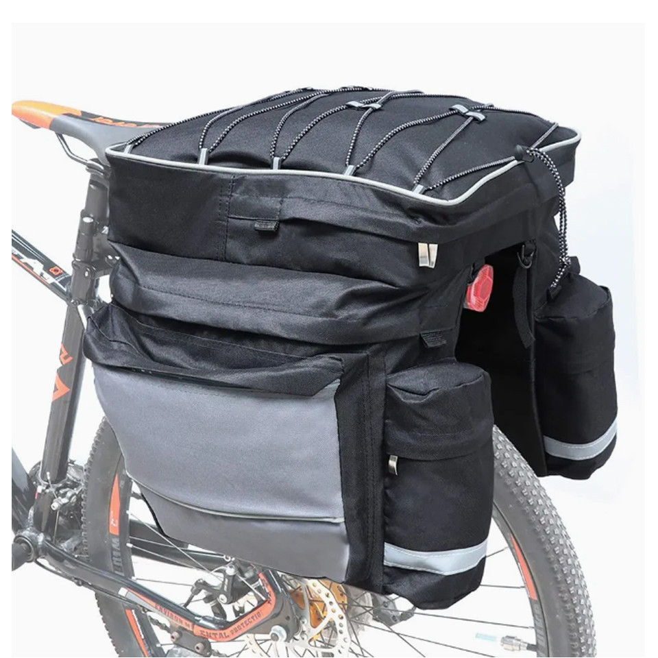 Сумка на багажник велосипеда 43 л, сумка-штани велоштани з дощовиком Бровари - фото 1