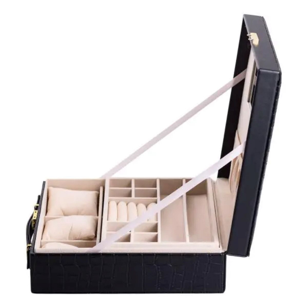 Yiwu Скринька для прикрас з еко шкіри 2 яруси органайзер для ювелірних виробів HP-5-35B Коломыя - изображение 2
