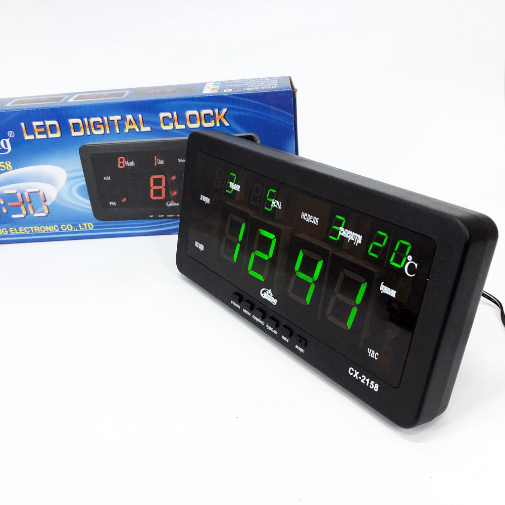 Настільний годинник з будильником Caixing, Настільний годинник для офісу Красивий AS-89 Львів - фото 12