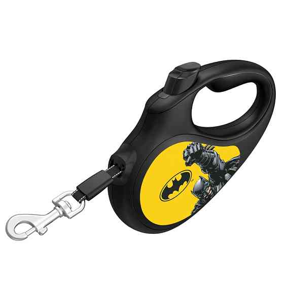 Повідець-рулетка для собак WAUDOG R-leash, малюнок "Бетмен Жовтий", L, до 50 кг, 5 м, світловід Коломия