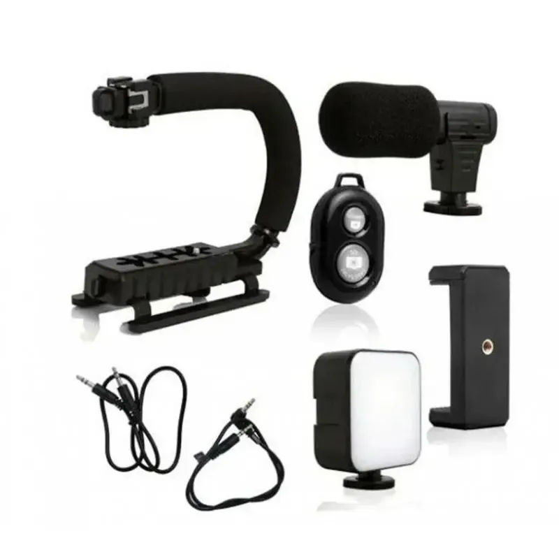 Ручка стабилизатор AY-49U для видеокамер фотоаппаратов Uобразный кронштейн для телефона с микрофоном вспышкой Коломия - фото 5