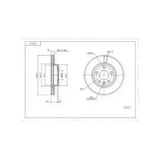 Диск Volken Shanan, Ford Galaxy (1995-) передний (288x25mm) тормозной Мукачево