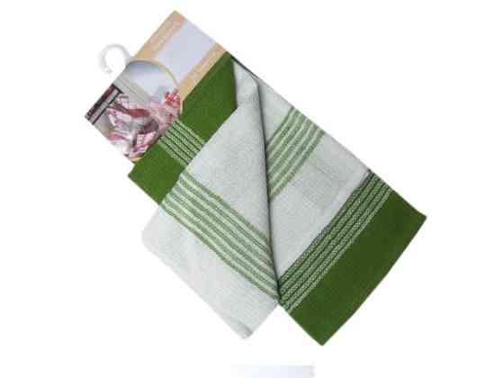 Nostra Набір кухонних рушників вафельних Nostra 2 шт 50х70 см Green оливкового зеленого кольору Киев