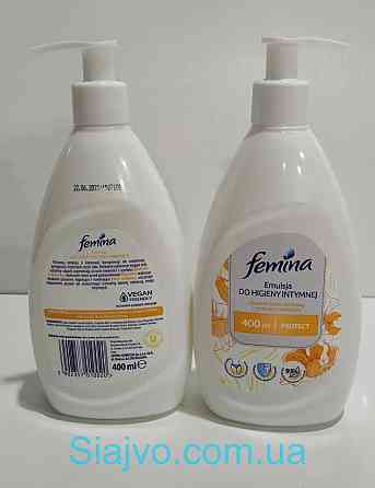 Засіб для інтимної гігієни Femina Protect з екстрактом ромашки, 400 мл (з дозатором) Київ