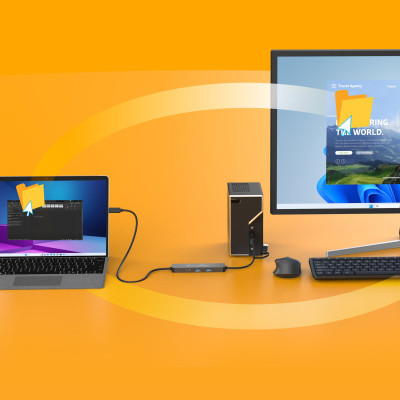 Концентратор J5create USB-C + USB A to 2xUSB + USB-C switch hub (JCH462-N) Винница - изображение 2